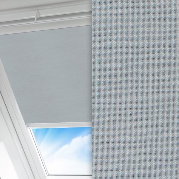 Dachfenster Rollo Klara, grau, lichtdurchlässig & blickdicht, feucht abwischbar