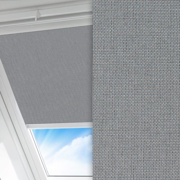 Dachfenster Rollo Klara, grau, lichtdurchlässig & blickdicht, feucht abwischbar