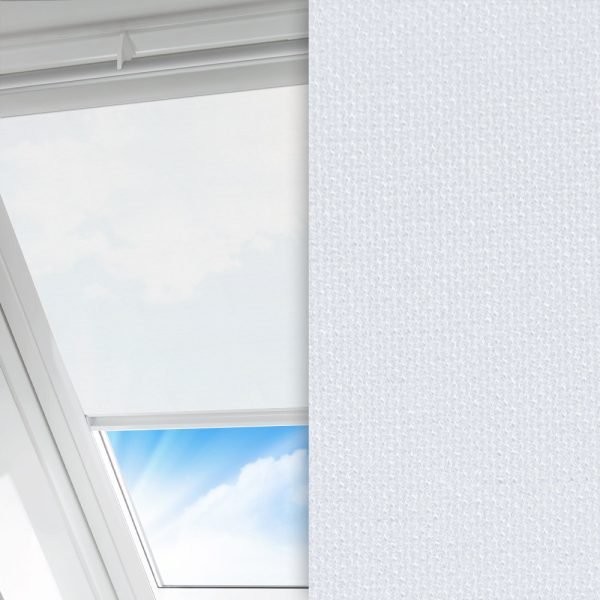 Dachfenster Rollo Klara, weiss, lichtdurchlässig & blickdicht, feucht abwischbar