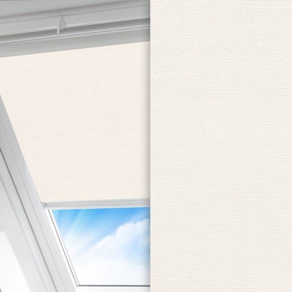 Dachfenster Rollo Klara, creme, lichtdurchlässig & blickdicht, feucht abwischbar