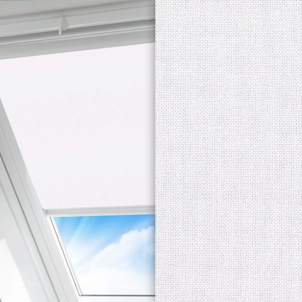 Dachfenster Rollo Silenzio, weiss, lichtdurchlässig & blickdicht, feucht abwischbar