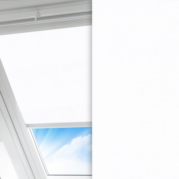 Dachfenster Rollo Prima Clara, weiss, lichtdurchlässig & blickdicht, feucht abwischbar