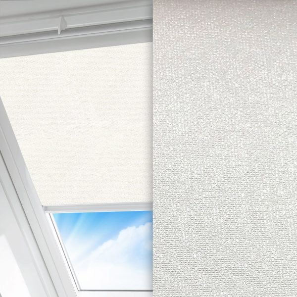 Dachfenster Rollo Prima Perla, creme, lichtdurchlässig & blickdicht, Rückseite Perlmutt, schmutzabweisend, feucht abwischbar, creme glänzend
