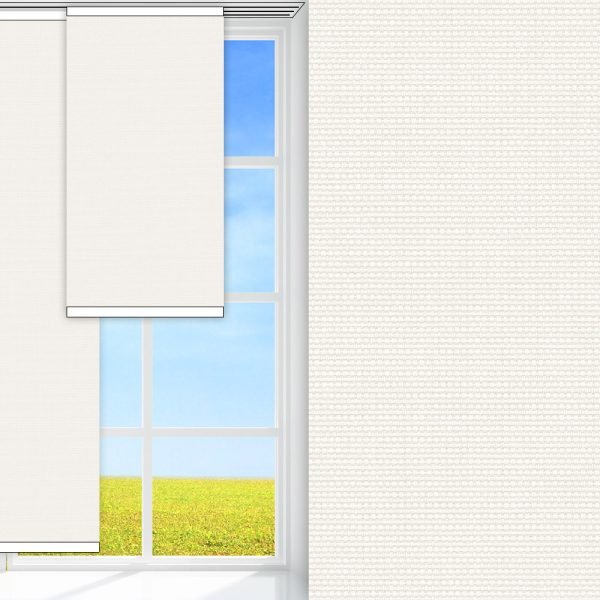 Flächenvorhang Rustico, creme, lichtdurchlässig & blickdicht, feucht abwischbar