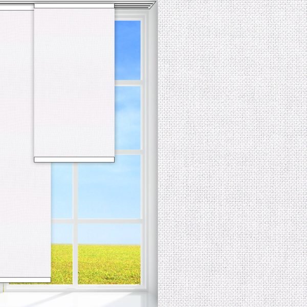 Flächenvorhang Silenzio, weiss, lichtdurchlässig & blickdicht, feucht abwischbar
