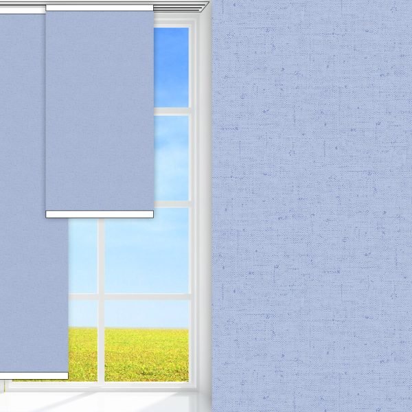 Flächenvorhang Gaya, blau, komplett verdunkelnd, feucht abwischbar
