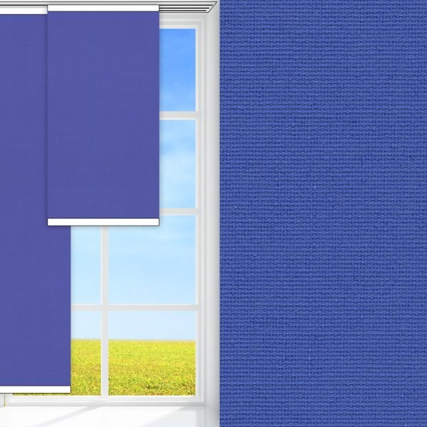 Flächenvorhang Prima Hot, dunkelblau, lichtdurchlässig & blickdicht, feucht abwischbar