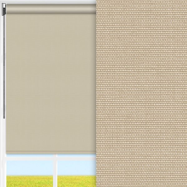 Rollo Rustico, beige, lichtdurchlässig & blickdicht, feucht abwischbar