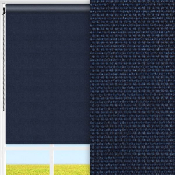 Rollo Rustico, blau, lichtdurchlässig & blickdicht, feucht abwischbar