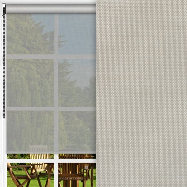 Rollo Pulito, beige, transparent, feucht abwischbar