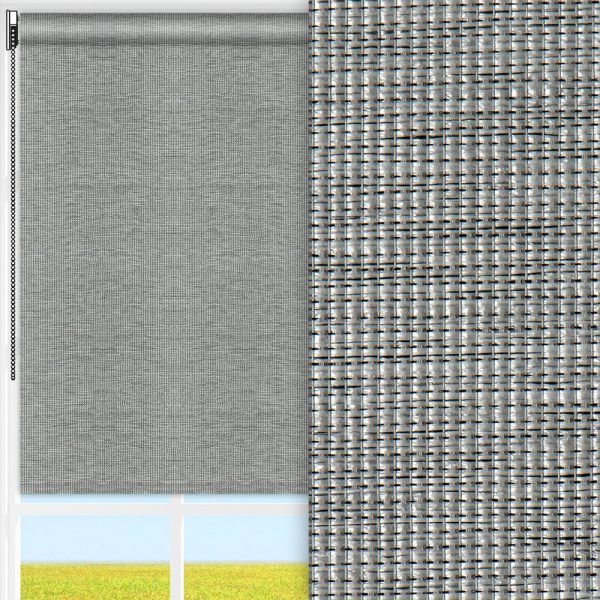 Rollo Quin, grau, lichtdurchlässig & blickdicht, feucht abwischbar