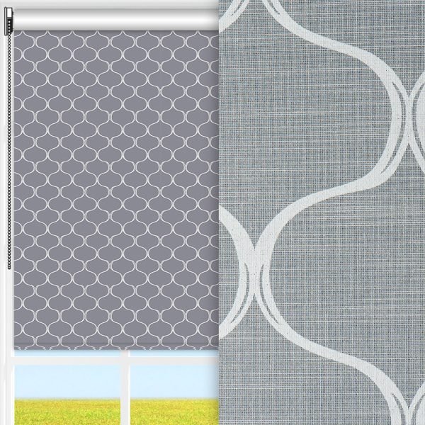 Rollo Vintage Noir, grau, komplett verdunkelnd, feucht abwischbar