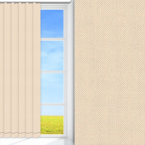 Lamellenvorhang Silenzio, beige, lichtdurchlässig & blickdicht, feucht abwischbar